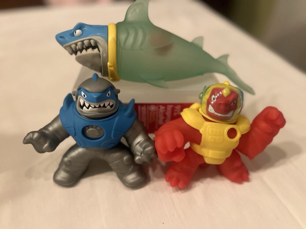Heroes of Goo Jit Zu Primal Thrash Thrash Blazagon Lot of 3 Figures